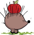 Hedgehog with apple