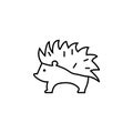 Hedgehog, autumn icon. Element of autumn icon