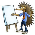 Hedgehog businessman Royalty Free Stock Photo