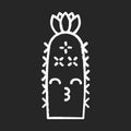 Hedgehog cactus chalk icon