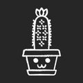 Hedgehog cactus chalk icon