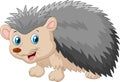 Hedgehog cartoon was looking to the side