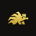 Hedgehog Crown Animal Geometric Logo