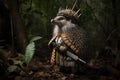 a hedgehog dressed as a conquistador, created with Generative AI technology