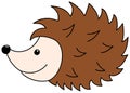 Cartoon hedgehog icon. Vector clipart.