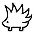 Hedgehog icon, outline style