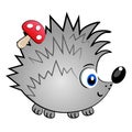 Hedgehog isolated character.cute animal