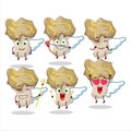 Hedgehog mushroom cartoon designs as a cute angel character