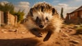 Hedgehog Running: Photorealistic Rendering And Ultra Hd Detail