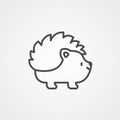 Hedgehog vector icon sign symbol Royalty Free Stock Photo