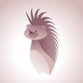 Hedgehog. Vector illustration of logo. Stylized, simplified and isolated cute animal