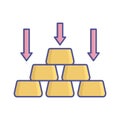 Hedging flat vector icon which can easily modify or edit