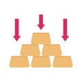 Hedging flat vector icon which can easily modify or edit
