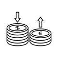 Hedging flat vector icon which can easily modify or edit