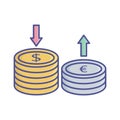 Hedging flat vector icon which can easily modify or edit