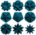Hedra Star Transformation Structure Shape Vector 17 Royalty Free Stock Photo