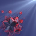 Hedra stars in space Royalty Free Stock Photo