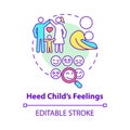 Heed child feelings concept icon Royalty Free Stock Photo