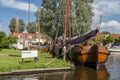 HEEG, NETHERLANDS, June 27, 2015: An ancient eel barge Royalty Free Stock Photo