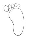 Heel. Hand drawn doodle silhouette of heel. Outline Royalty Free Stock Photo