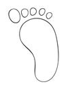 Heel. Hand drawn doodle silhouette of heel. Outline Royalty Free Stock Photo