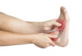 Heel muscle pain Royalty Free Stock Photo