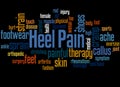 Heel Pain word cloud concept 3