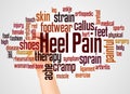 Heel Pain word cloud and hand with marker concept Royalty Free Stock Photo