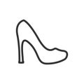 heel shoe outline vector icon