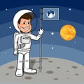 ÃÂ¡heerful astronaut in a space suit. Royalty Free Stock Photo
