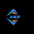 HEF abstract technology logo design on Black background. HEF creative initials letter logo concept Royalty Free Stock Photo