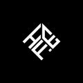 HEf letter logo design on black background. HEf creative initials letter logo concept. HEf letter design Royalty Free Stock Photo