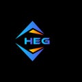 HEG abstract technology logo design on Black background. HEG creative initials letter logo concept Royalty Free Stock Photo