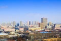 Hegang city,China -13 FEB 2018:China north part small city Hegang skyline view