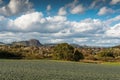 Hegau landscape with view to the Hohentwiel and Hohenkraehen, Germany Royalty Free Stock Photo