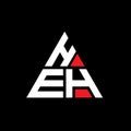 HEH triangle letter logo design with triangle shape. HEH triangle logo design monogram. HEH triangle vector logo template with red Royalty Free Stock Photo