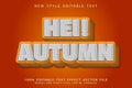 Hei Autumn editable text effect 3D emboss modern style