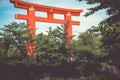 Heian Shrine torii gate, Kyoto, Japan Royalty Free Stock Photo