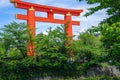 Heian Shrine torii gate, Kyoto, Japan Royalty Free Stock Photo