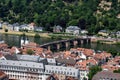 Heidelbeerg town view from top of Heidelberg castle Germany
