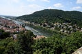 Heidelbeerg town view from top of Heidelberg castle Germany