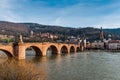 Heidelberberg with the old bridge from 1778 and the castle ruins