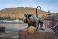 Heidelberg Bridge Monkey (Bruckenaffe) Sculpture at Old Bridge (Alte Brucke) - Heidelberg, Germany