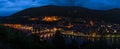 Heidelberg Castle at night from the hill, Baden, Germany Royalty Free Stock Photo