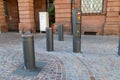 Protective bollards in german pedestrian zone