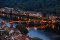 Heidelberg, Germany night view Royalty Free Stock Photo