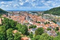 Heidelberg, Germany - View over old town center and neckar river Royalty Free Stock Photo