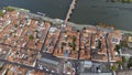 Aerial view over the famous city of Heidelberg Germany - Heidelberg castle - old bridge - old town Europe Royalty Free Stock Photo