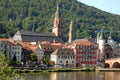 Heidelberg view from the shore of the River Neckar in Germany Royalty Free Stock Photo