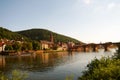 Heidelberger Old Bridge and Neckar at summer Royalty Free Stock Photo